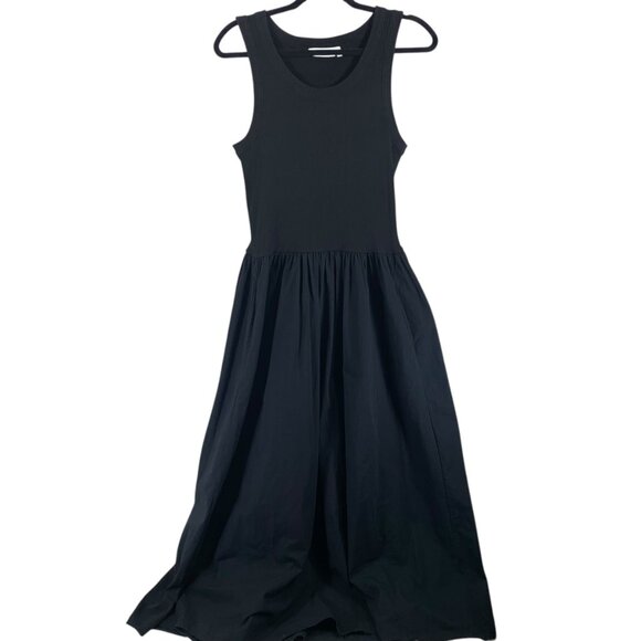 InWear Chic Black Sleeveless jersey bodice Cami Maxi Dress – Size X-Large - Picture 3 of 15